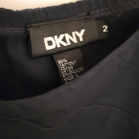 DKNY Women's Cotton midi A-line Skirt / Black / US 2 - Picture 7 of 15